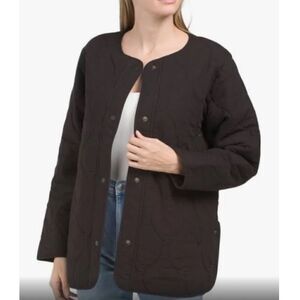 Lucky Brand NWT Quilted Jacket snap-front oversized sz S